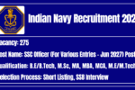 Indian Navy Recruitment 2026