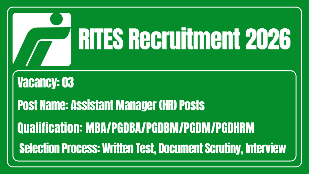 RITES Recruitment 2026