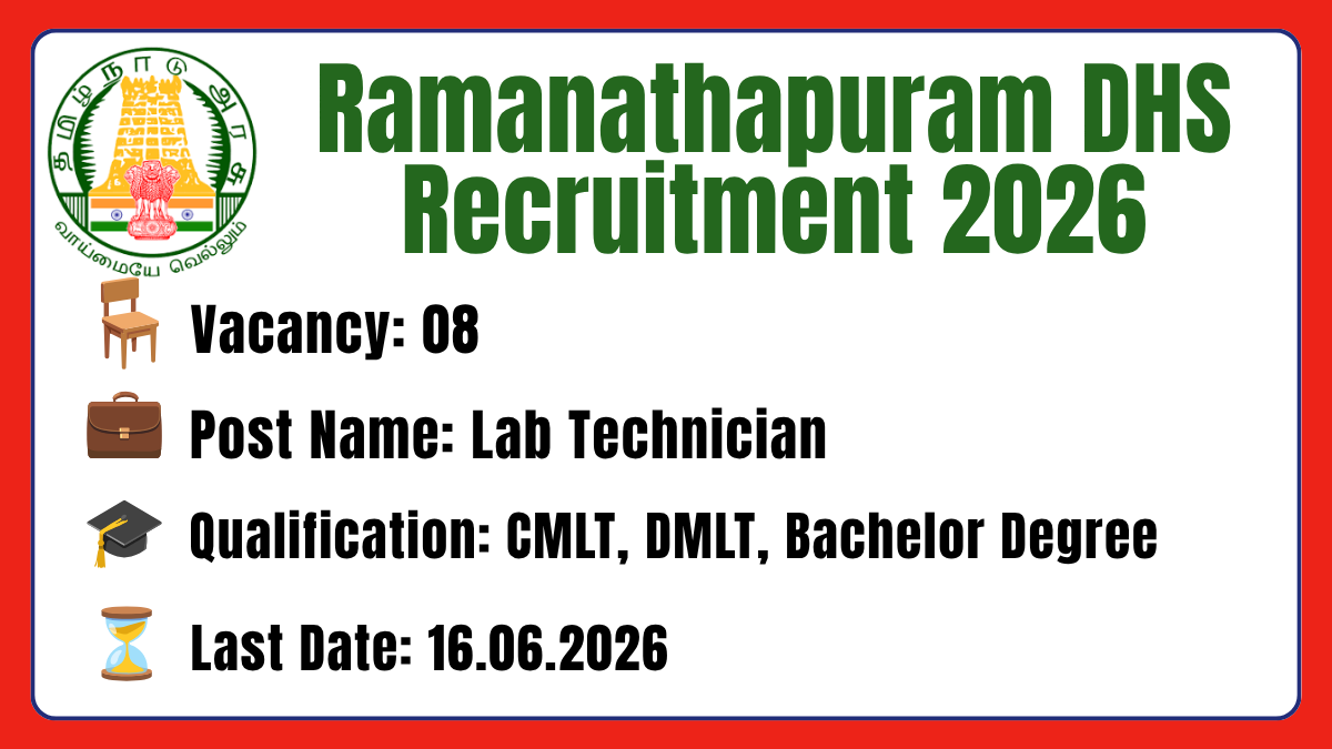 Ramanathapuram DHS Recruitment 2026