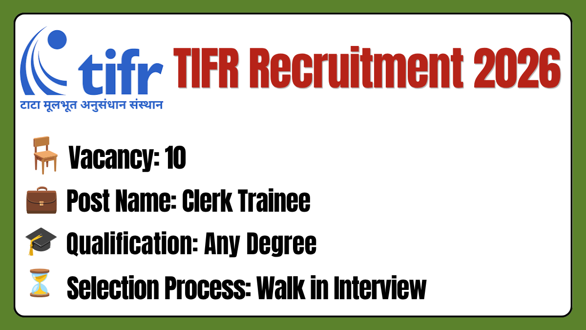 TIFR Recruitment 2026