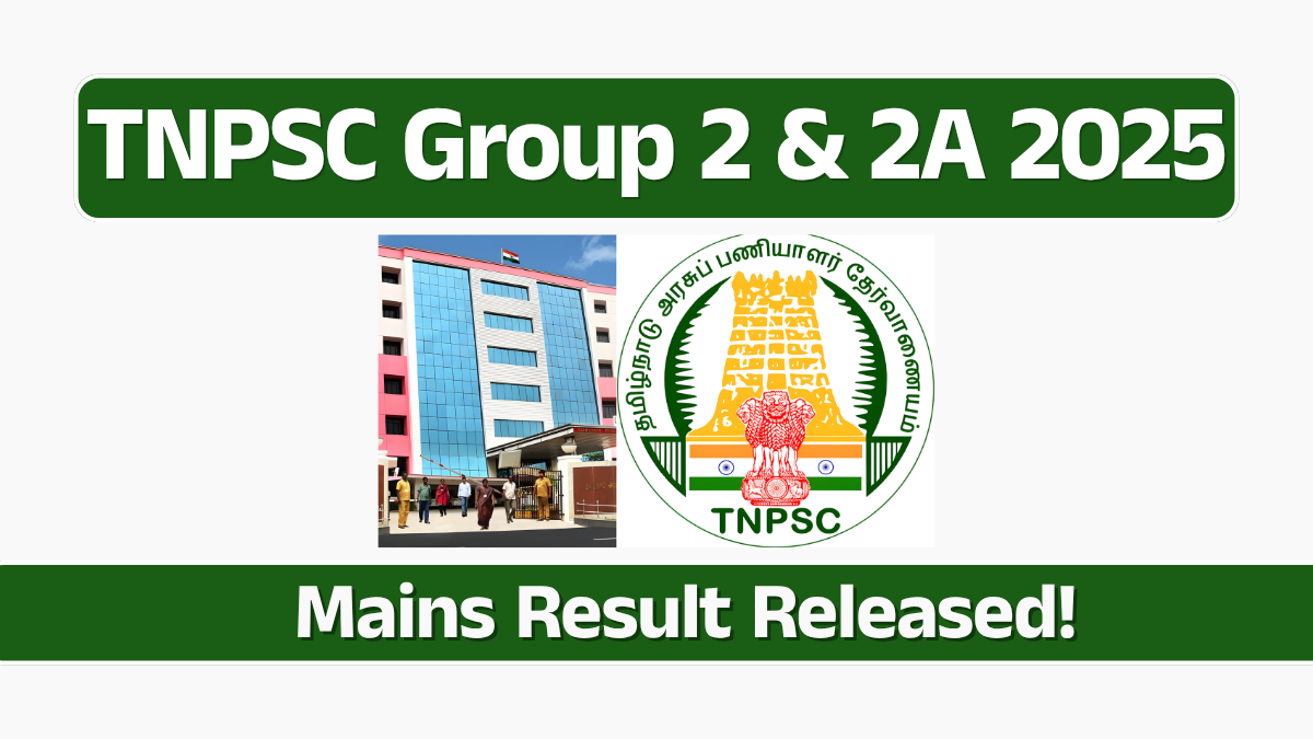 TNPSC Group 2 & 2A 2025 Mains Result