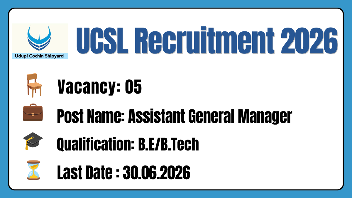 UCSL Recruitment 2026