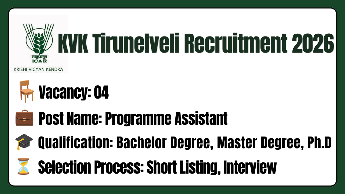 alt=KVK Tirunelveli Recruitment 2026 Notification