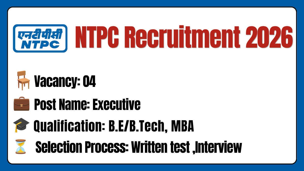 alt=NTPC Recruitment 2026 Notification