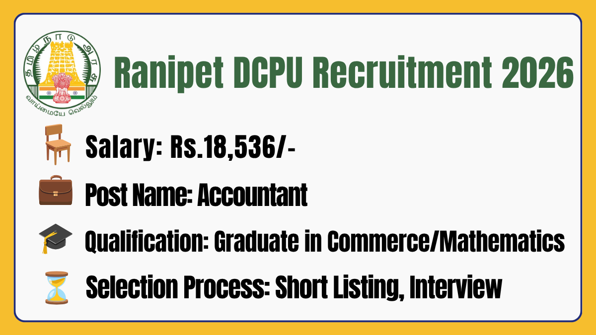 alt=Ranipet DCPU Recruitment 2026 Notification
