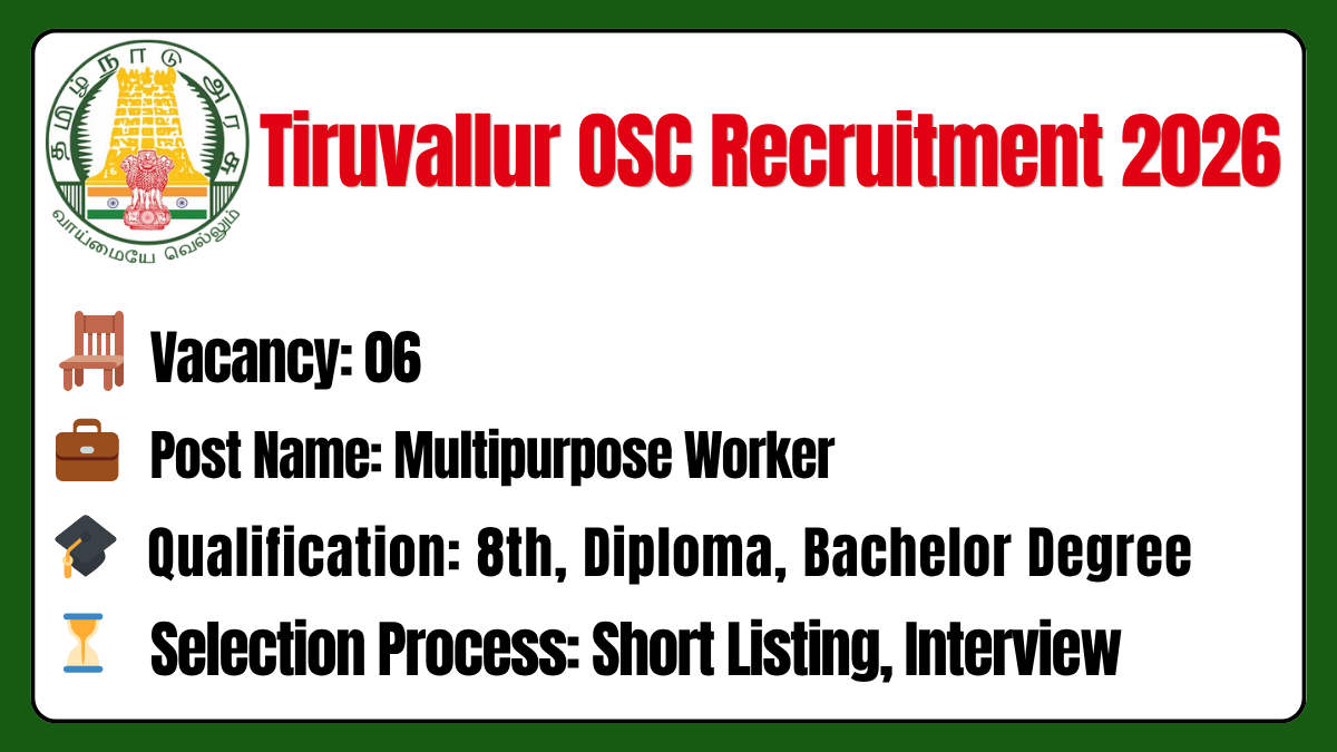 alt=Tiruvallur OSC Recruitment 2026 Notification