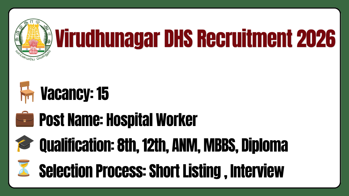 alt=Virudhunagar DHS Recruitment 2026 Notification