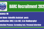BARC Recruitment 2026