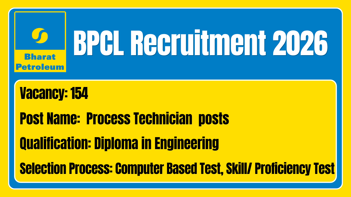 BPCL Recruitment 2026