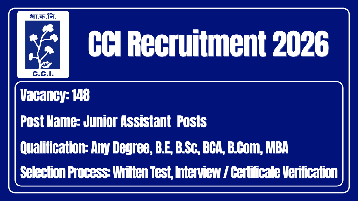 CCI Recruitment 2026