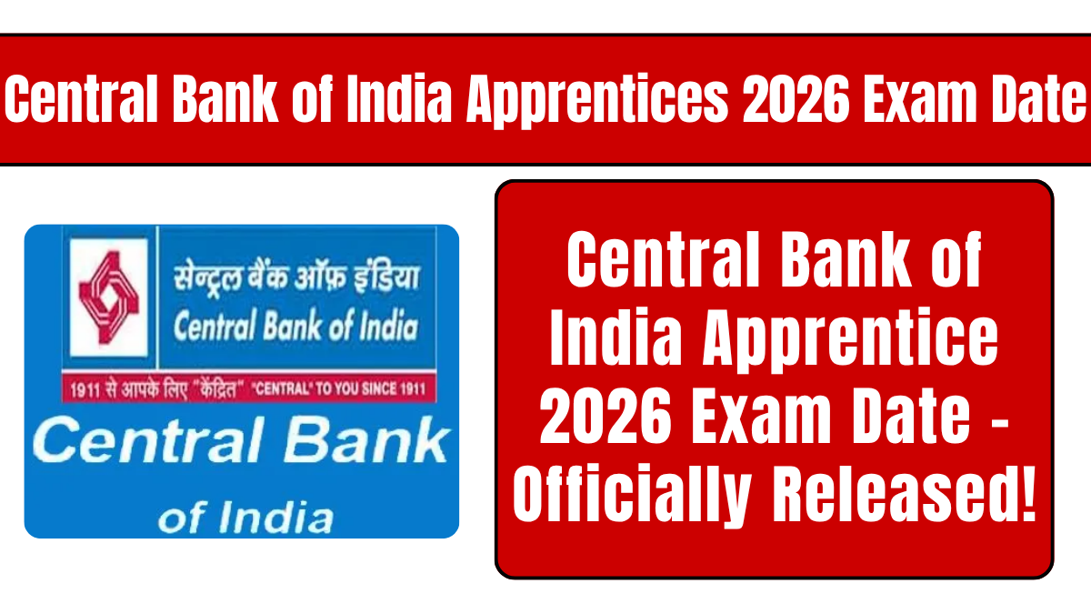 Central Bank of India Apprentices 2026 Exam Date