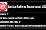 Central Railway Recruitment 2026