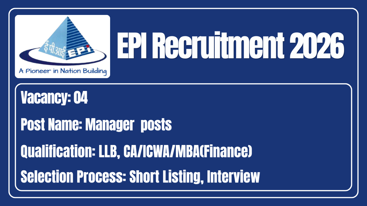 EPI Recruitment 2026