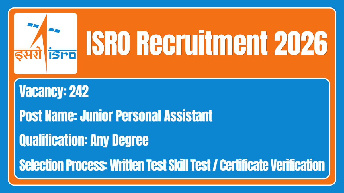 ISRO Recruitment 2026