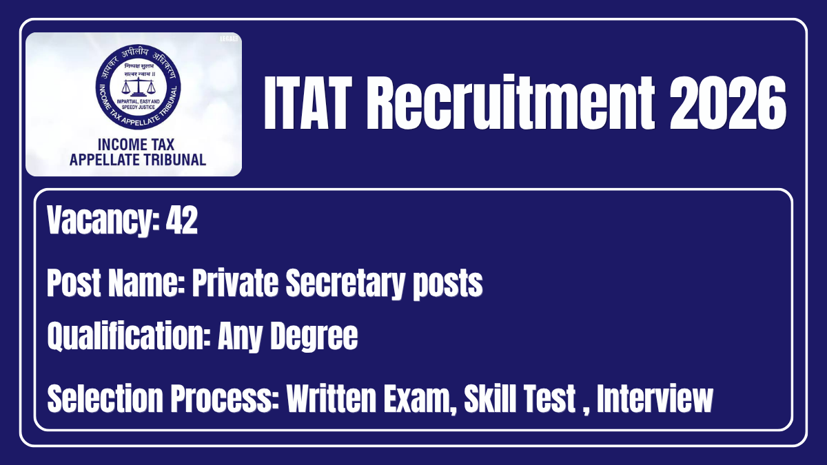 ITAT Recruitment 2026