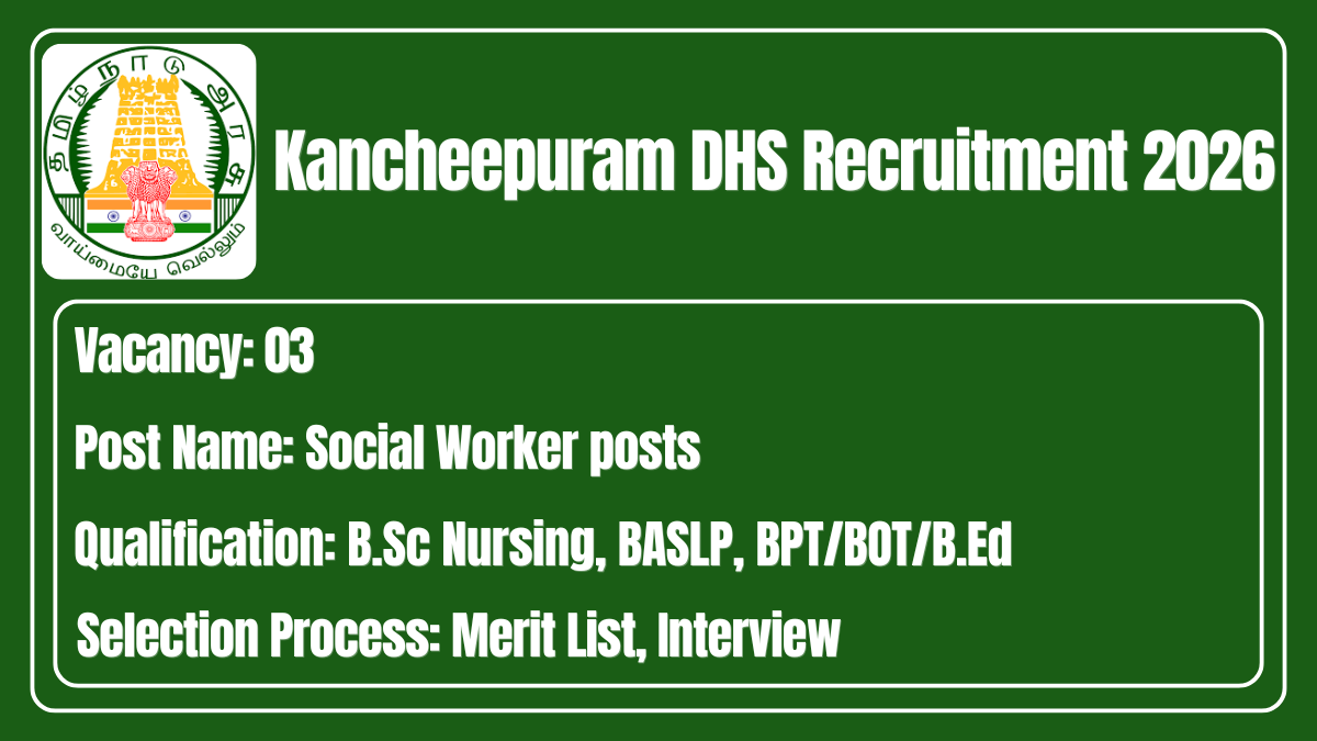 Kancheepuram DHS Recruitment 2026