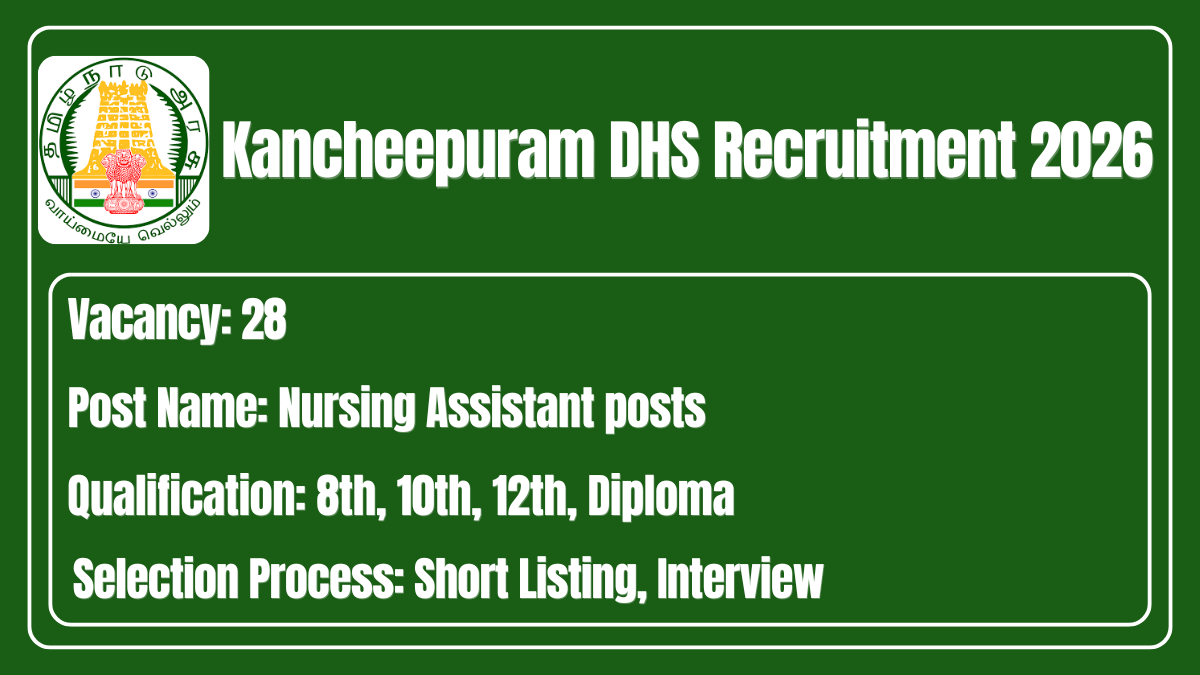Kancheepuram DHS Recruitment 2026