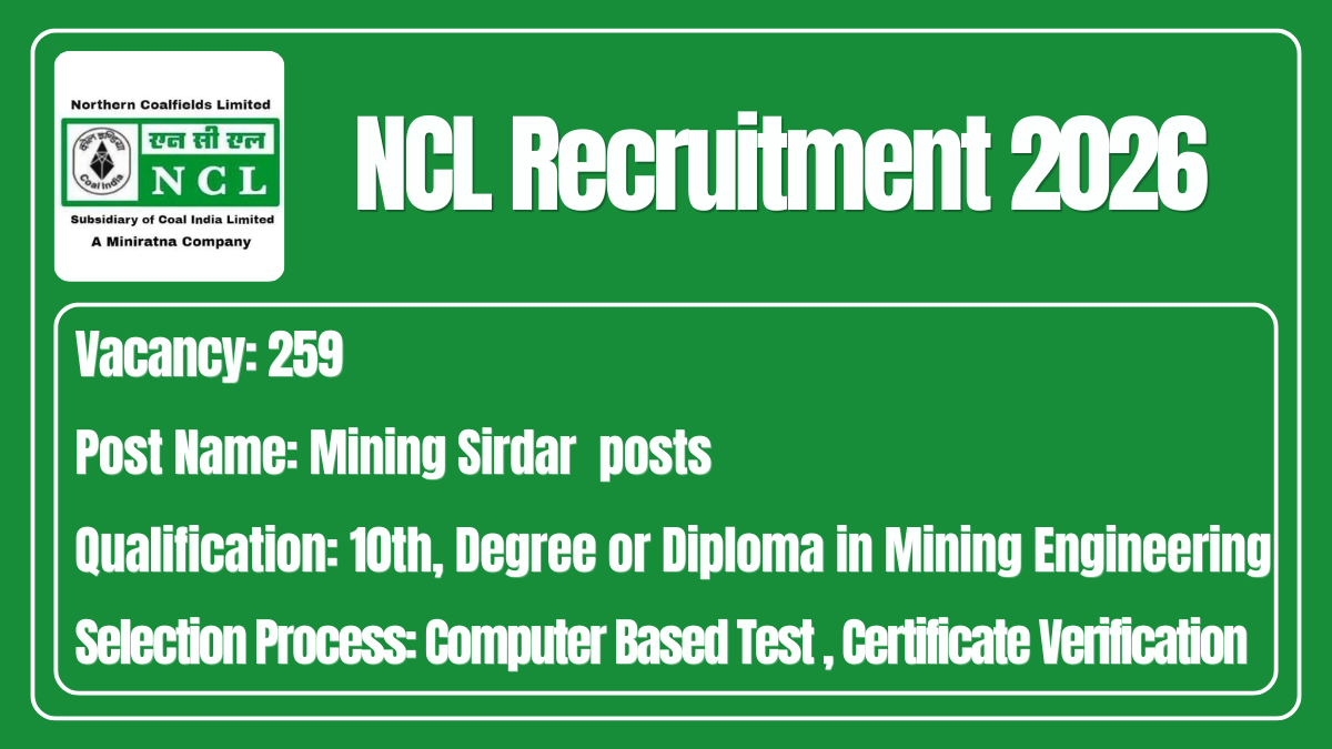 NCL Recruitment 2026