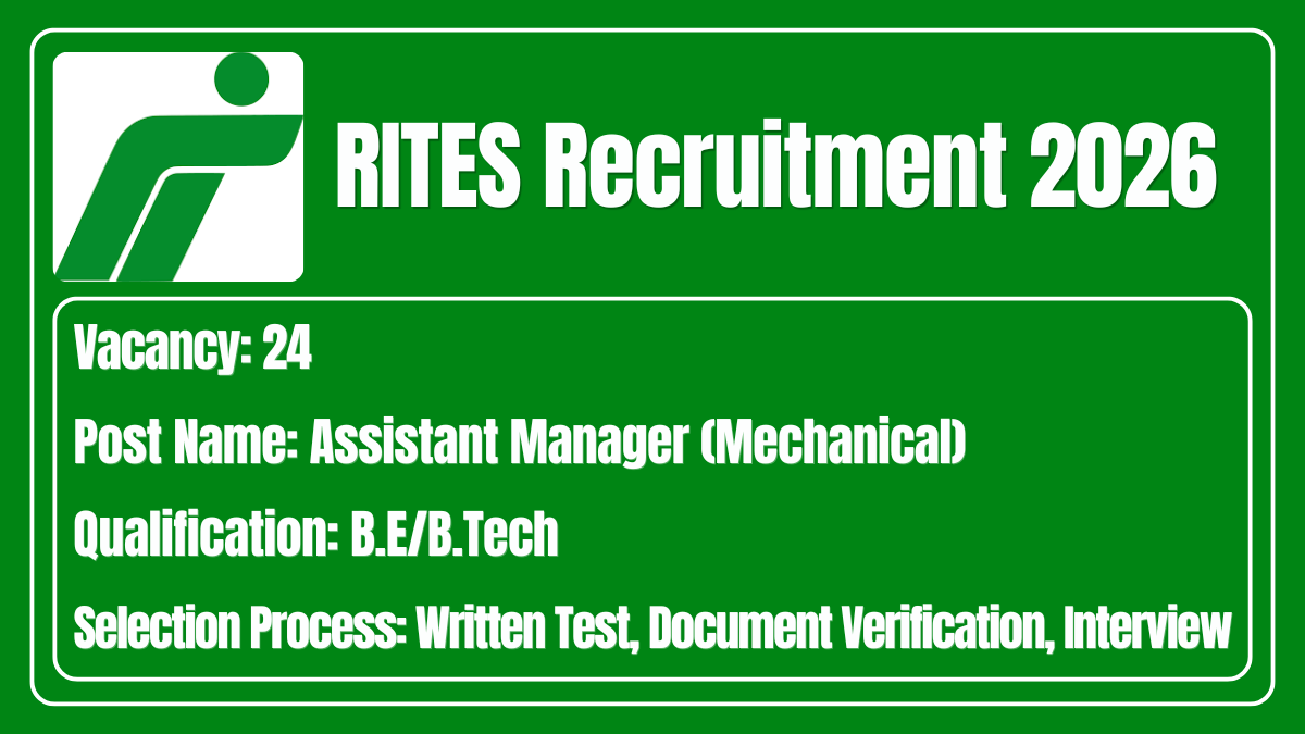 RITES Recruitment 2026
