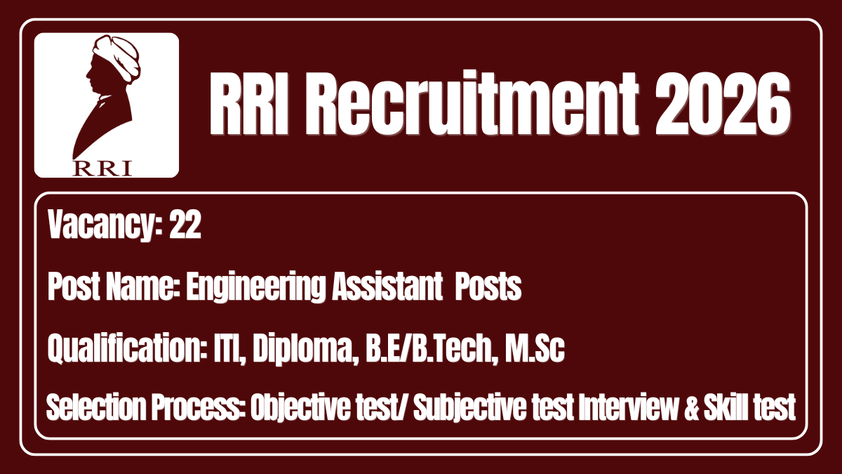 RRI Recruitment 2026