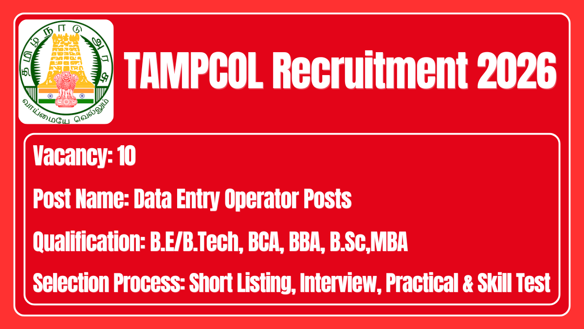 TAMPCOL Recruitment 2026