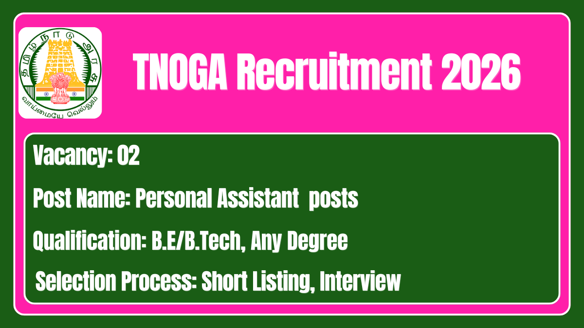 TNOGA Recruitment 2026