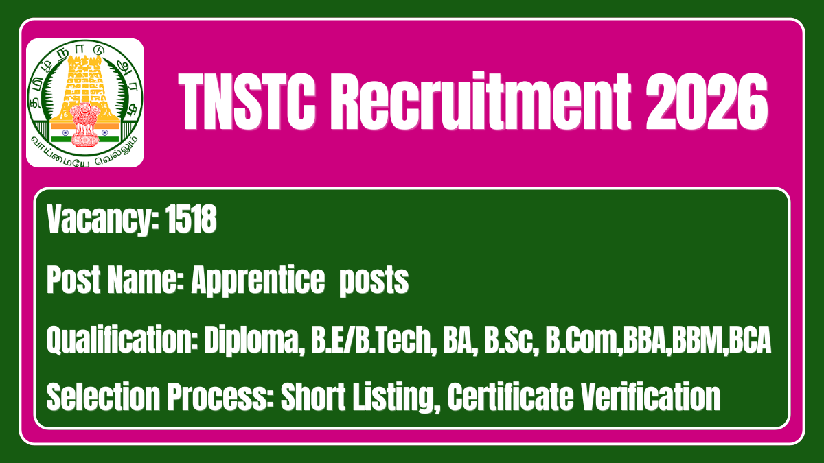 TNSTC Recruitment 2026