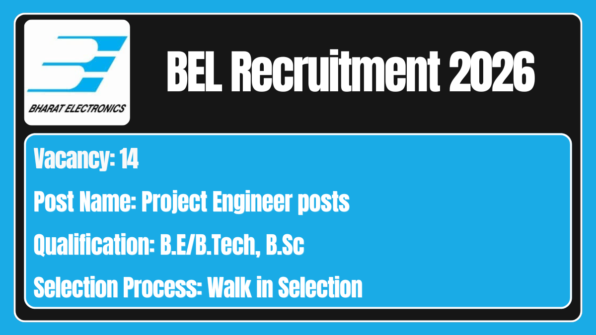 BEL Recruitment 2026