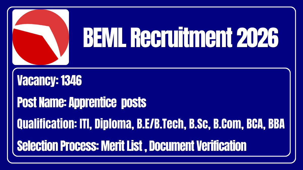 BEML Recruitment 2026