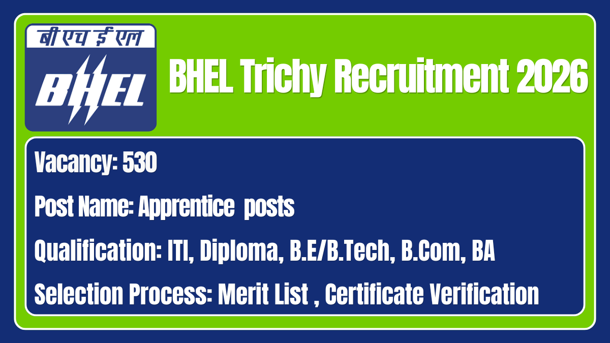 BHEL Trichy Recruitment 2026