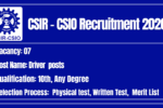 CSIR – CSIO Recruitment 2026