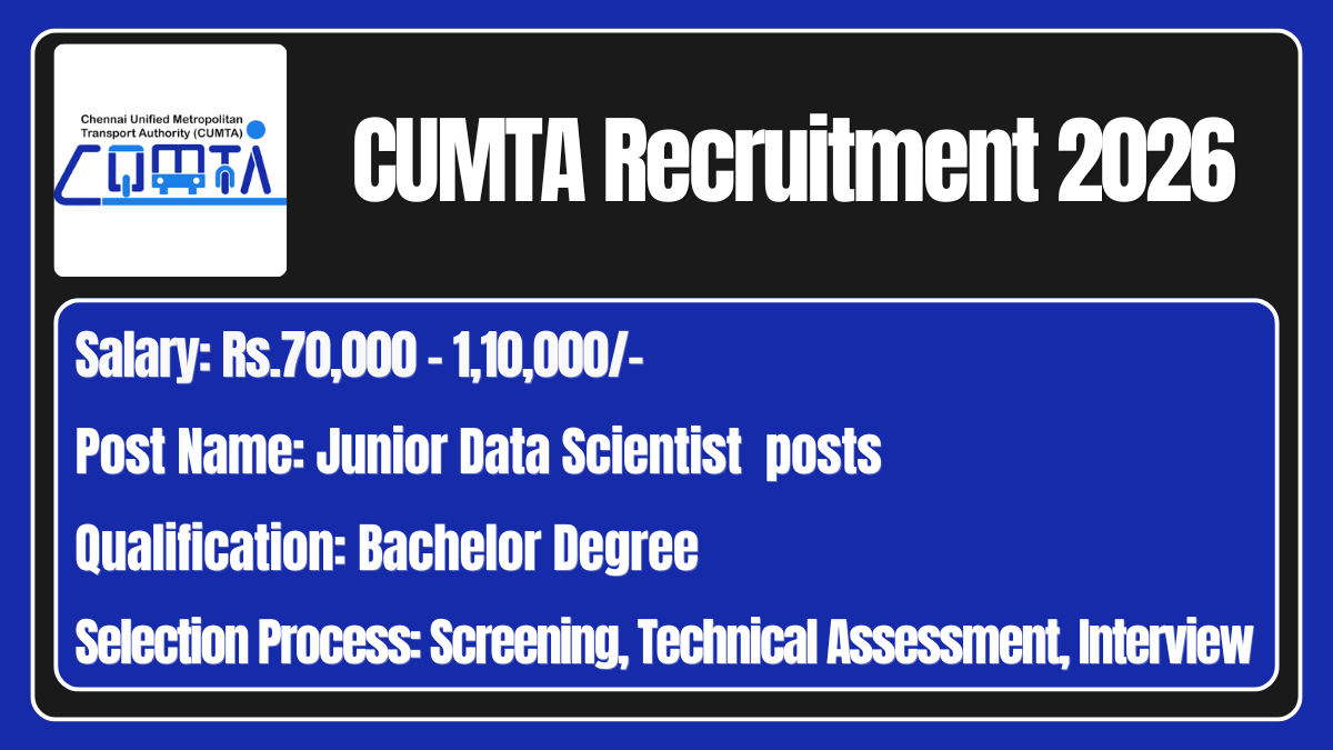CUMTA Recruitment 2026