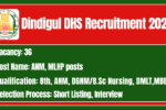 Dindigul DHS Recruitment 2026