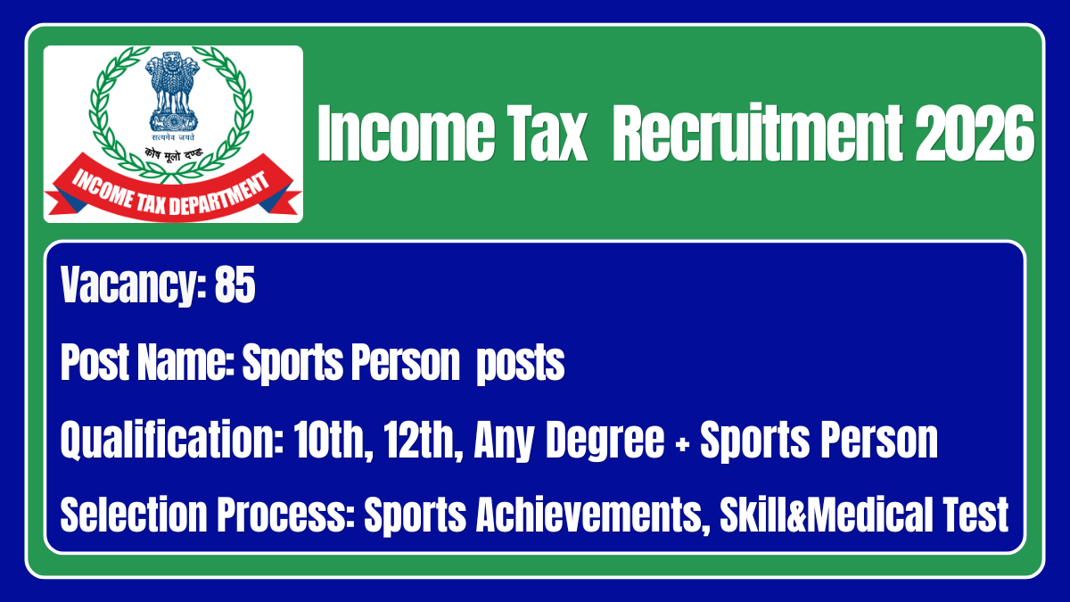 Income Tax Pune Recruitment 2026