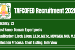 TAFCOFED Recruitment 2026