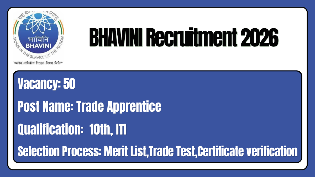 BHAVINI Recruitment 2026