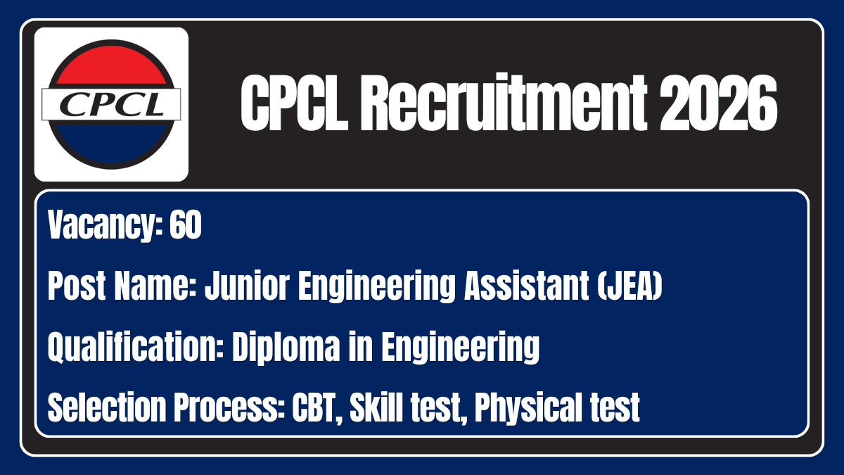 CPCL Recruitment 2026