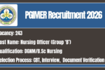 PGIMER Recruitment 2026