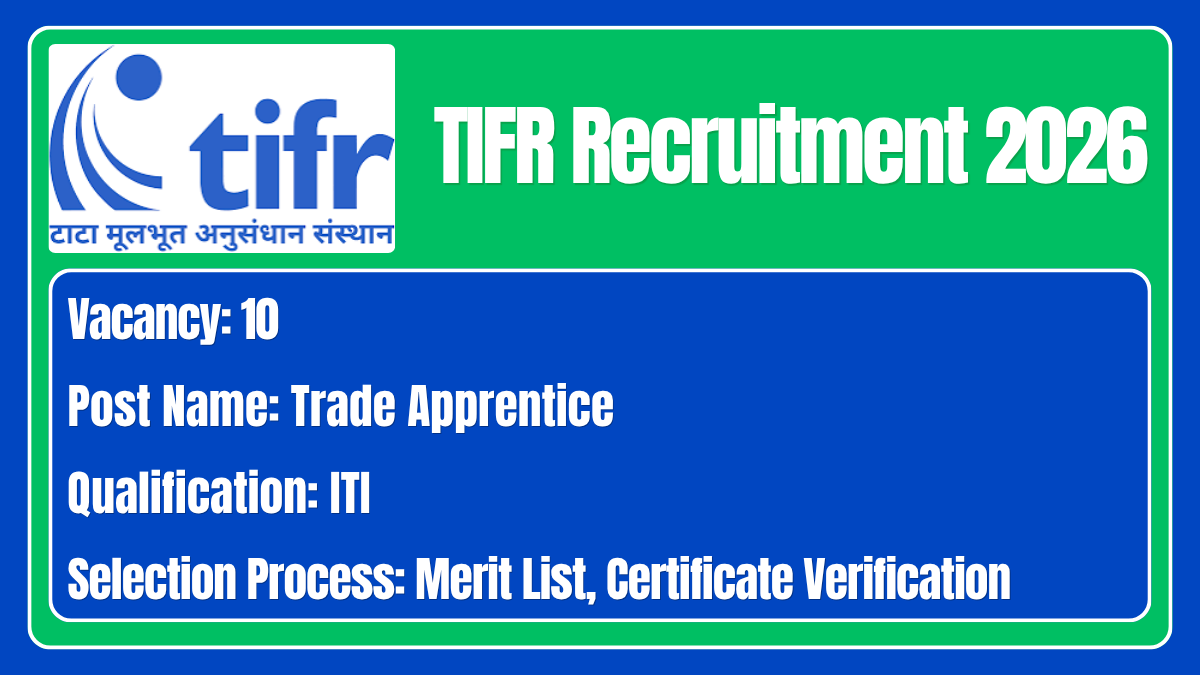 TIFR Recruitment 2026
